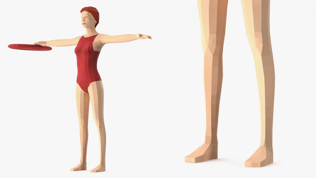 Lifeguard Low Poly Rigged for Cinema 4D 3D model