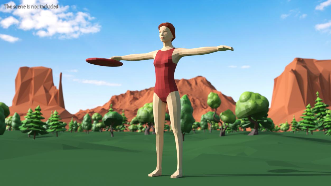 Lifeguard Low Poly Rigged for Cinema 4D 3D model