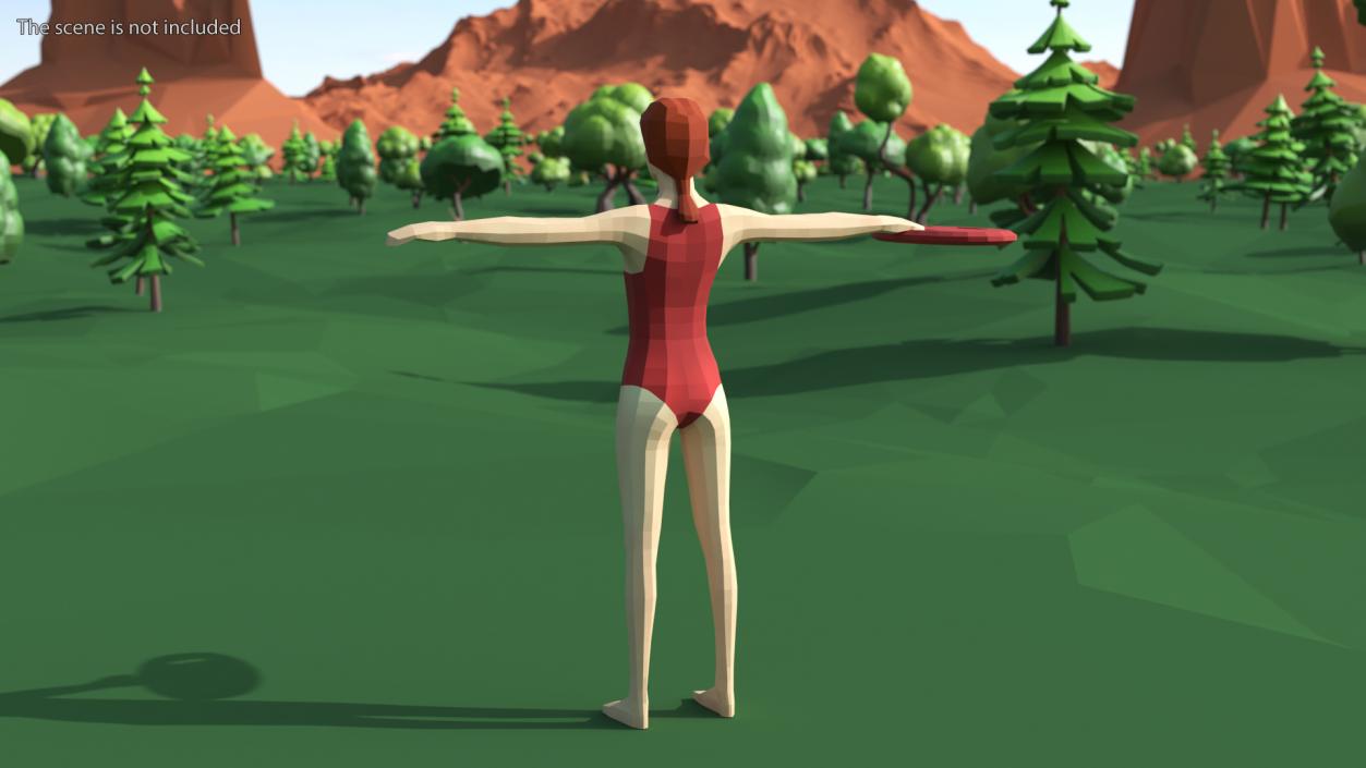 Lifeguard Low Poly Rigged for Cinema 4D 3D model