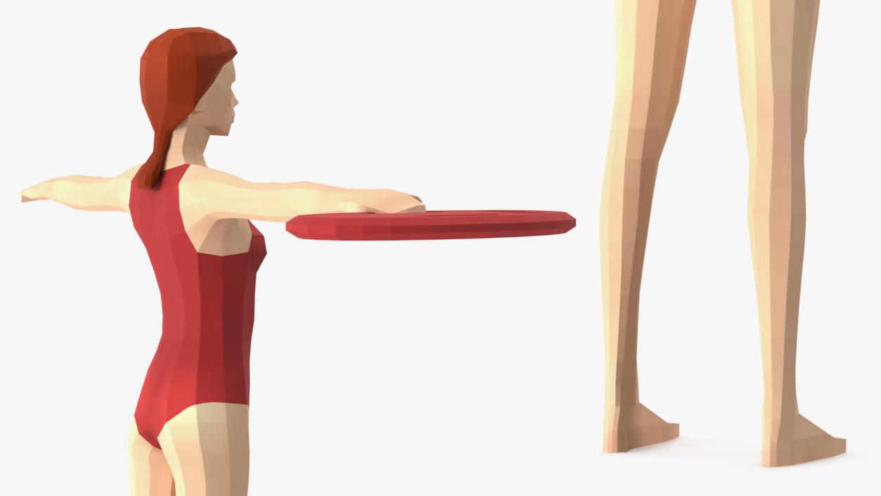 Lifeguard Low Poly Rigged for Cinema 4D 3D model