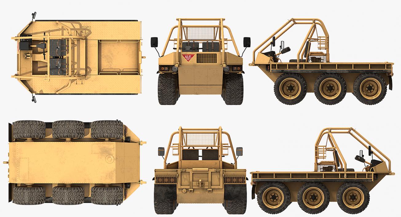 3D ATMP High Mobility Vehicle Desert model