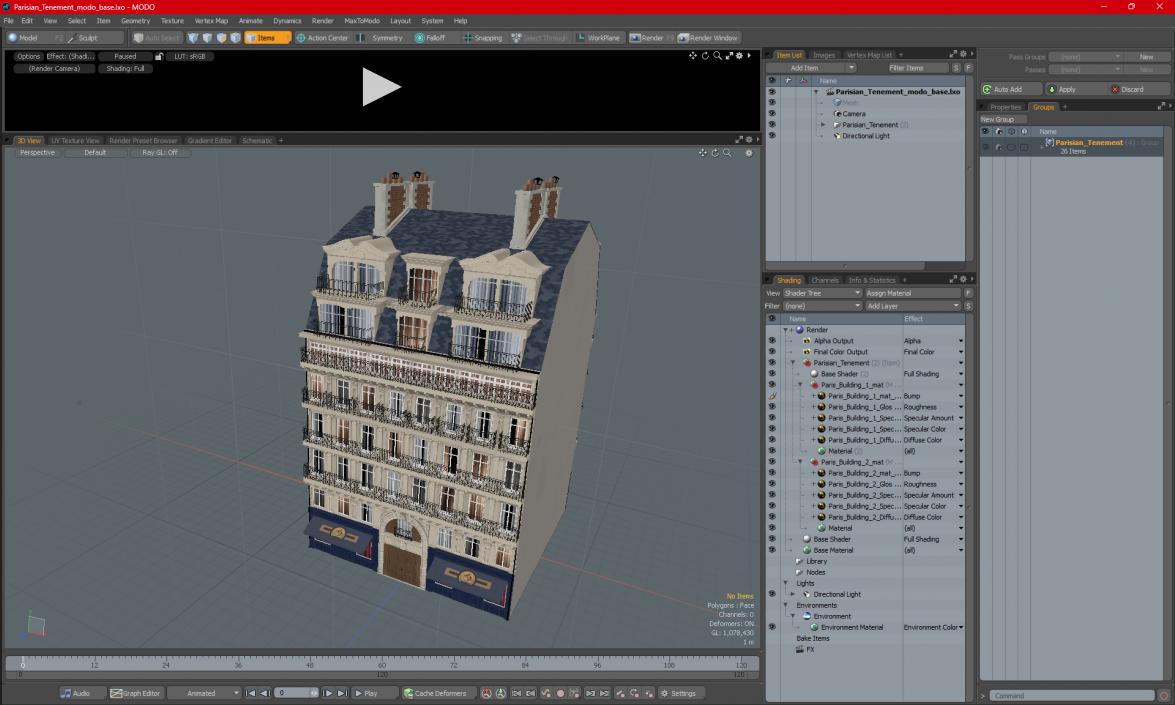 Parisian Tenement 2 3D model