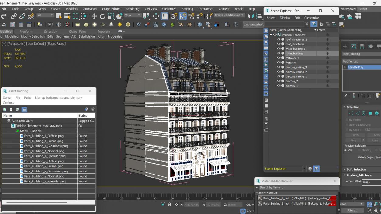 Parisian Tenement 2 3D model