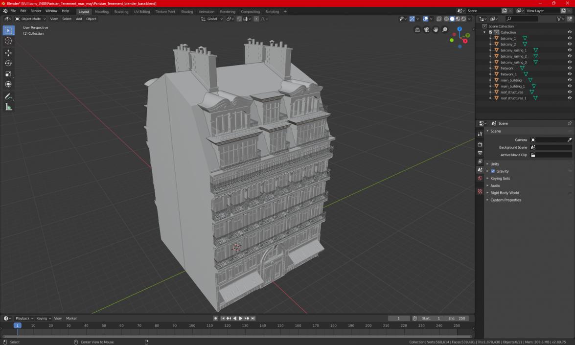 Parisian Tenement 2 3D model