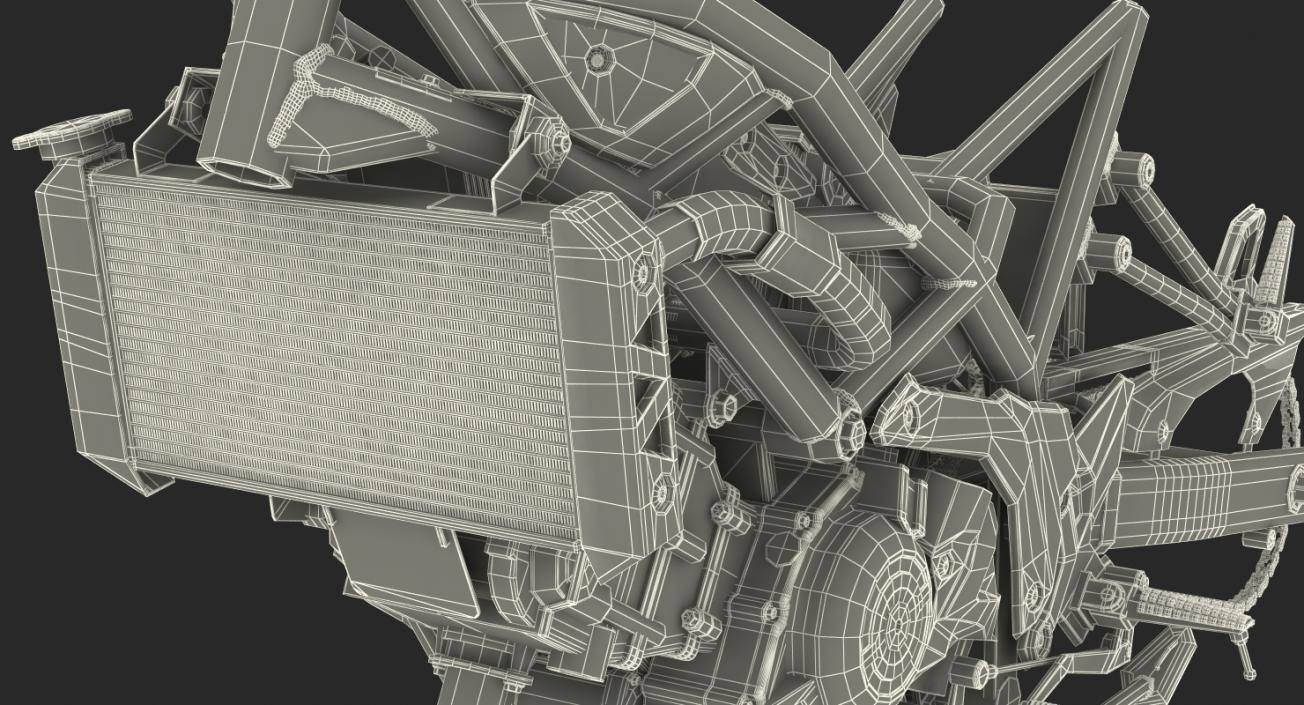 Sport Bike Engine 3D