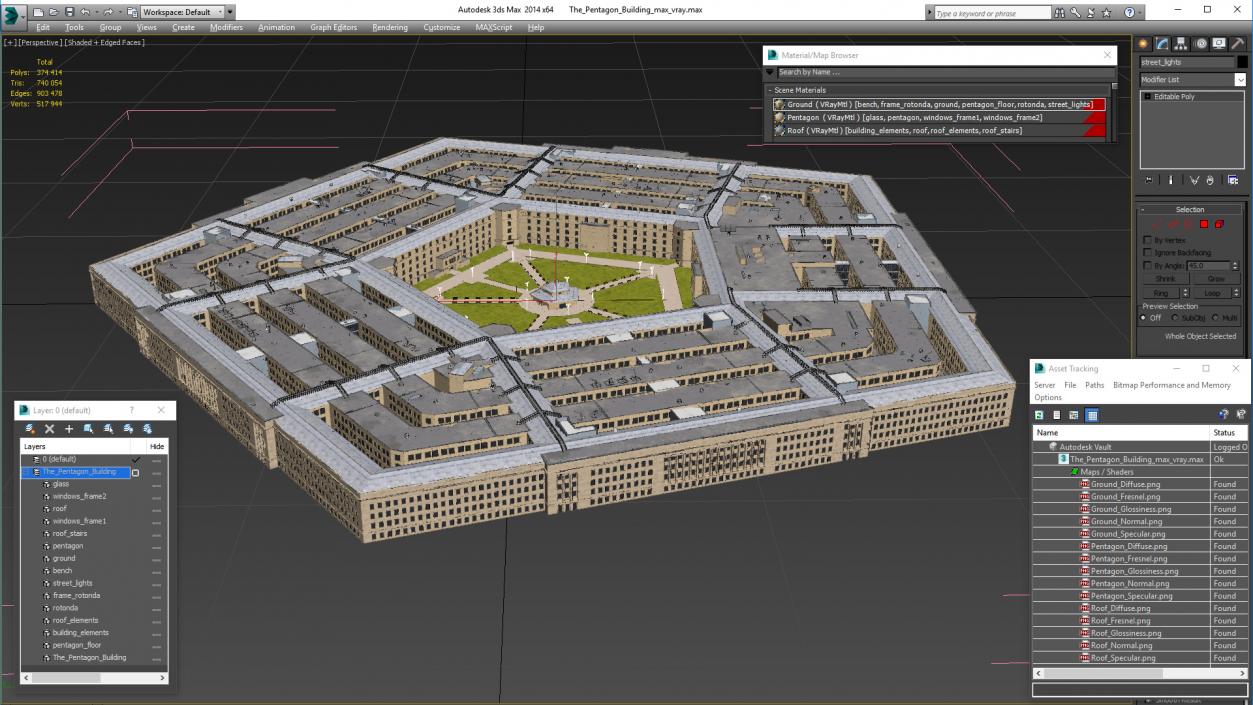 3D The Pentagon Building