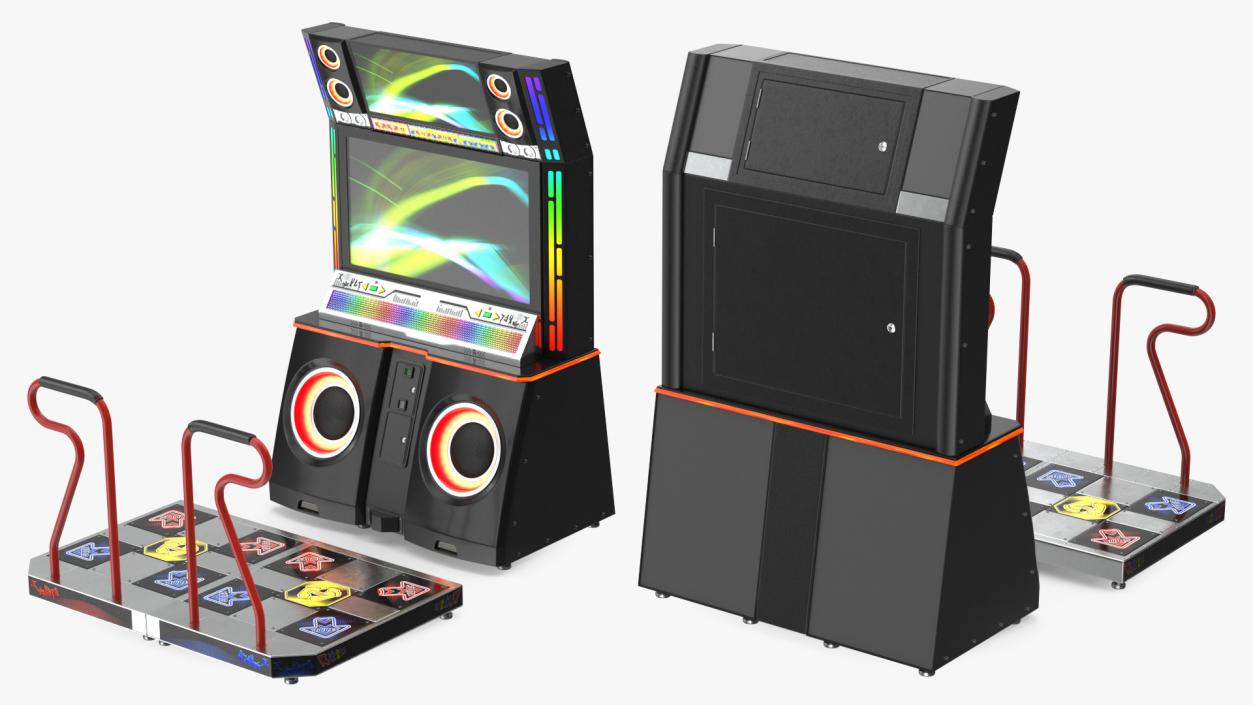 Dance Arcade Machine switched On 3D