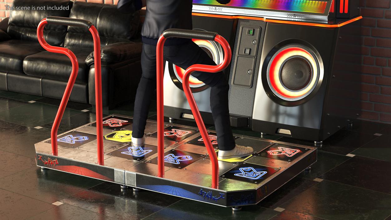 Dance Arcade Machine switched On 3D