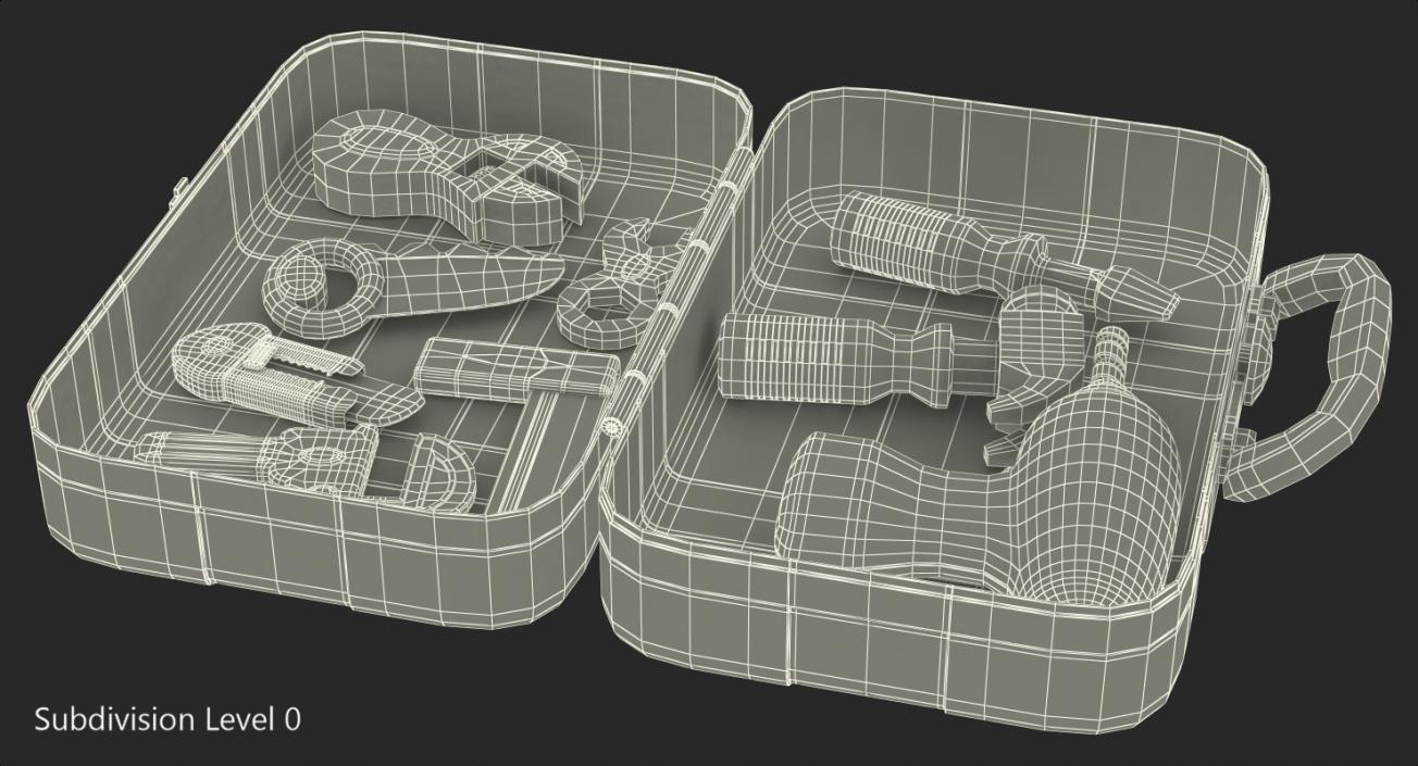 Toy Tools Box 3D Models Set 3D