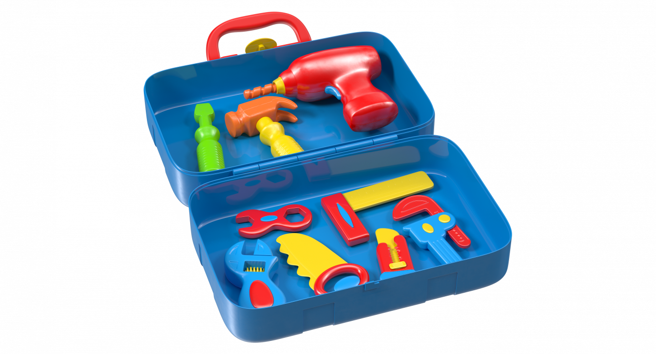 Toy Tools Box 3D Models Set 3D