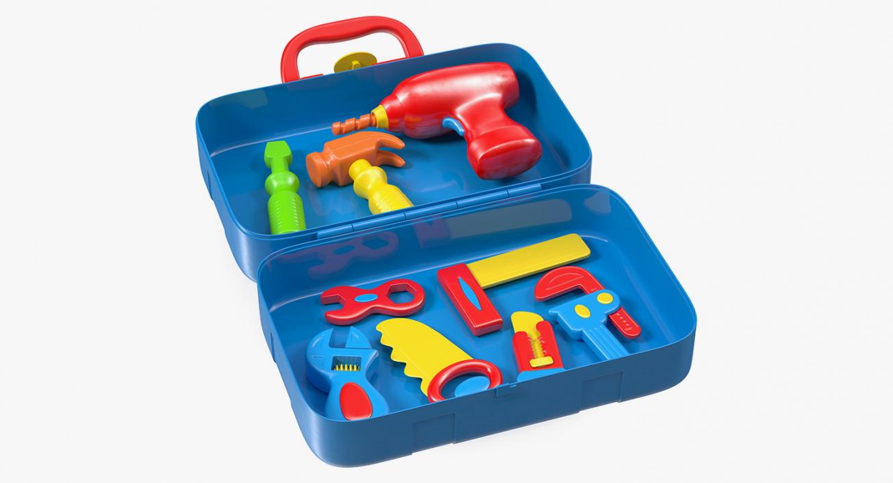 Toy Tools Box 3D Models Set 3D