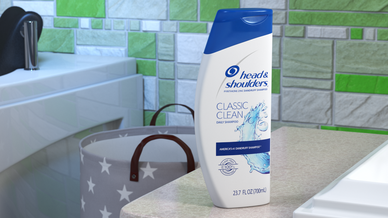 Head and Shoulders Classic Clean Shampoo Bottle 3D