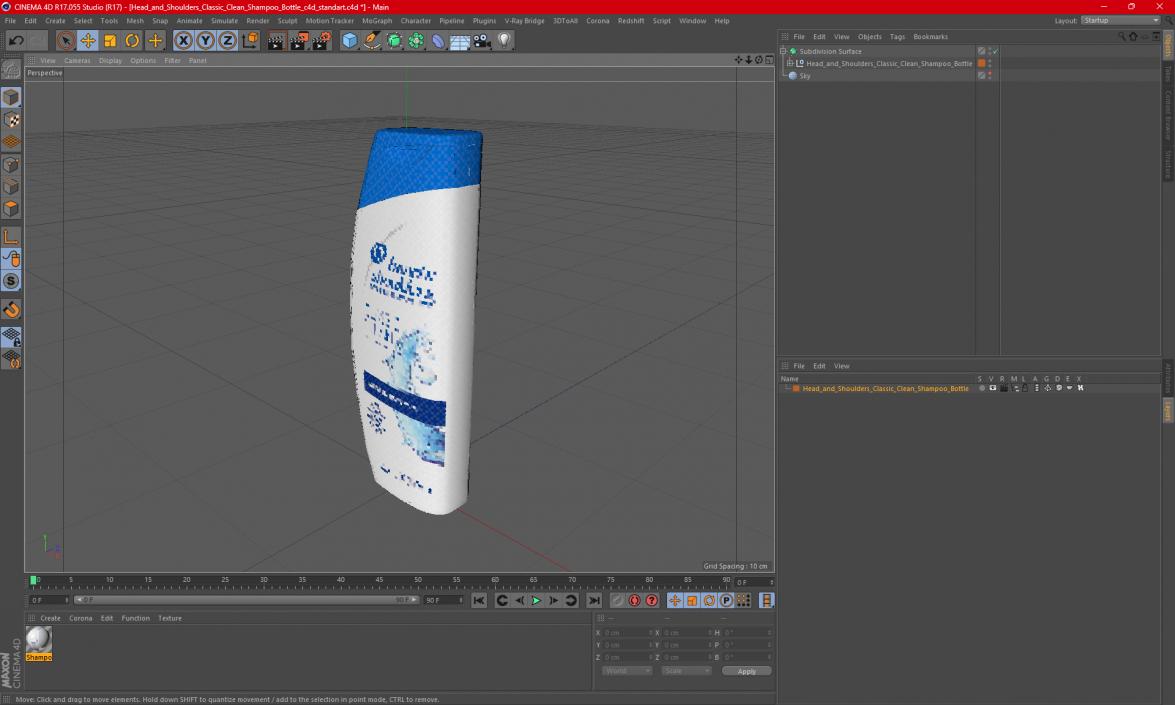 Head and Shoulders Classic Clean Shampoo Bottle 3D