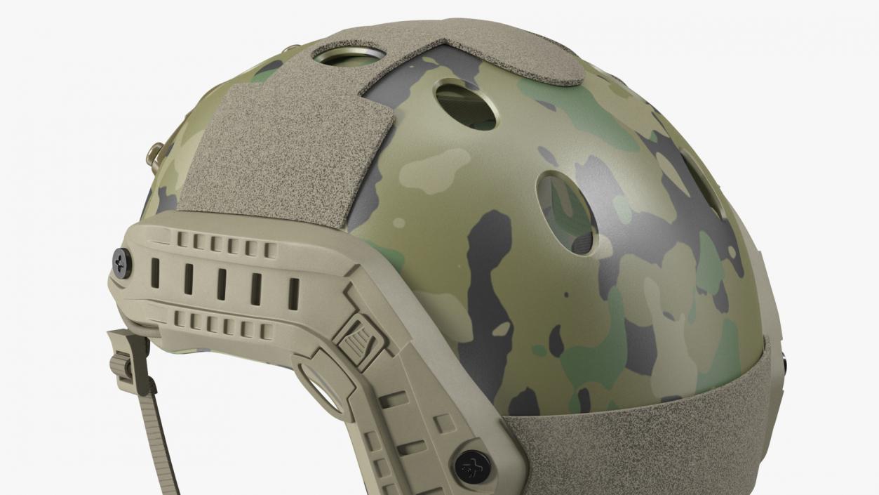 Camouflage Airsoft Tactical Helmet 3D model