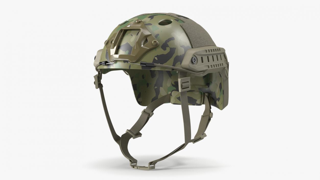 Camouflage Airsoft Tactical Helmet 3D model