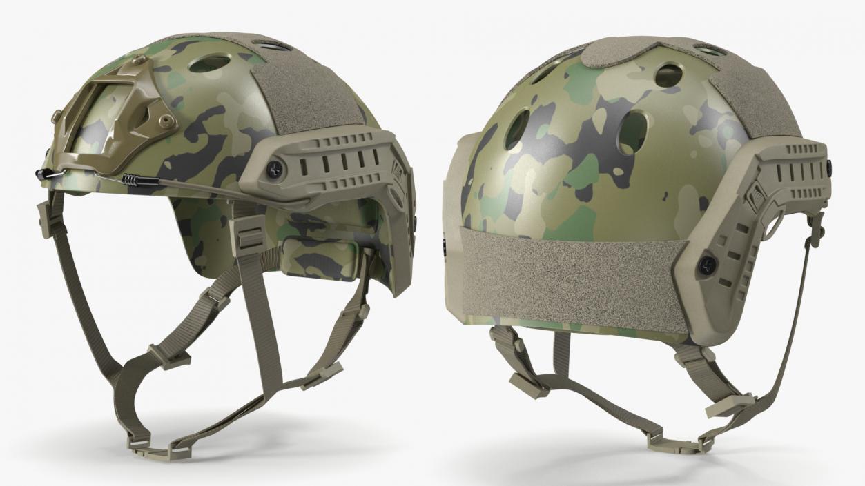 Camouflage Airsoft Tactical Helmet 3D model