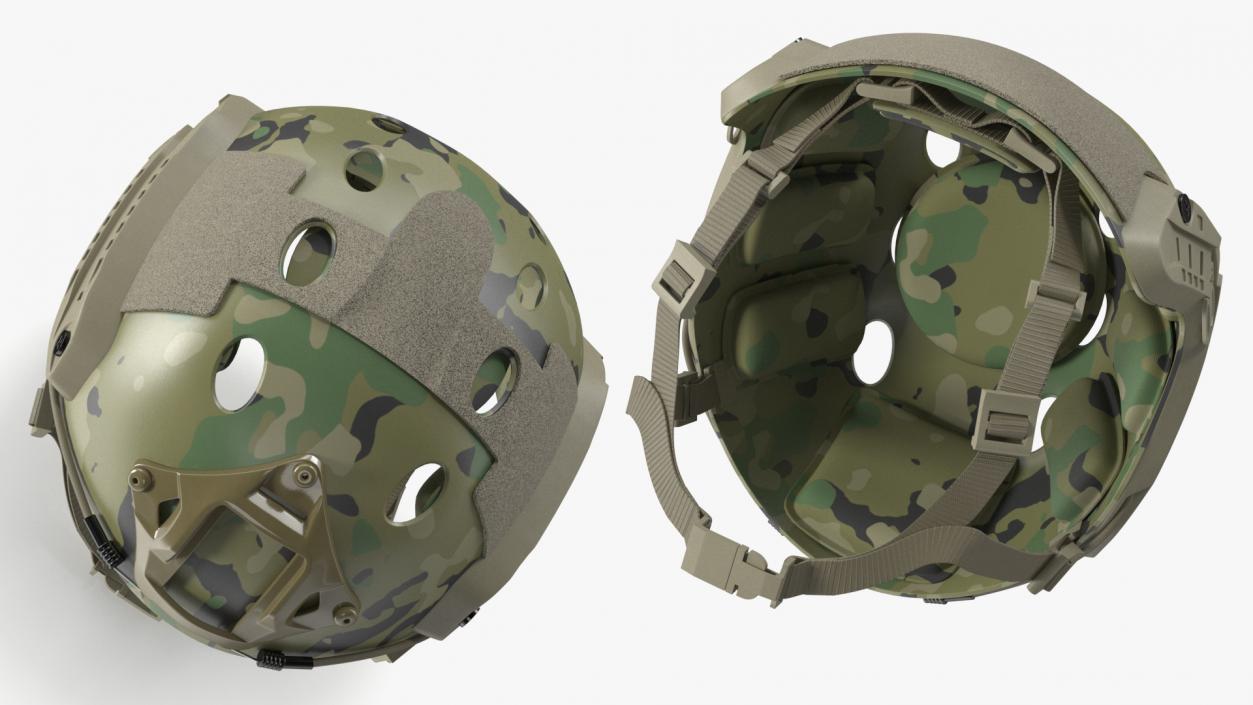 Camouflage Airsoft Tactical Helmet 3D model