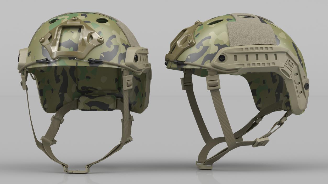 Camouflage Airsoft Tactical Helmet 3D model