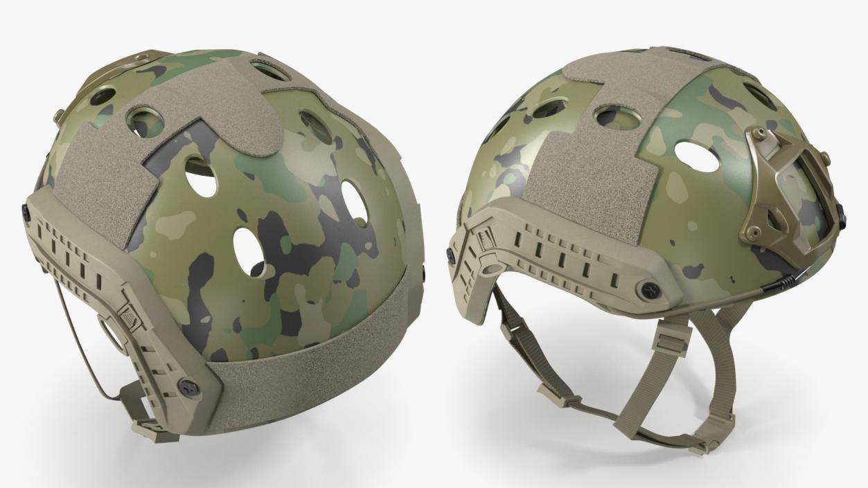 Camouflage Airsoft Tactical Helmet 3D model