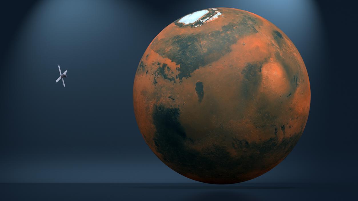 Mars Satellite Orbiting Red Planet 3D model