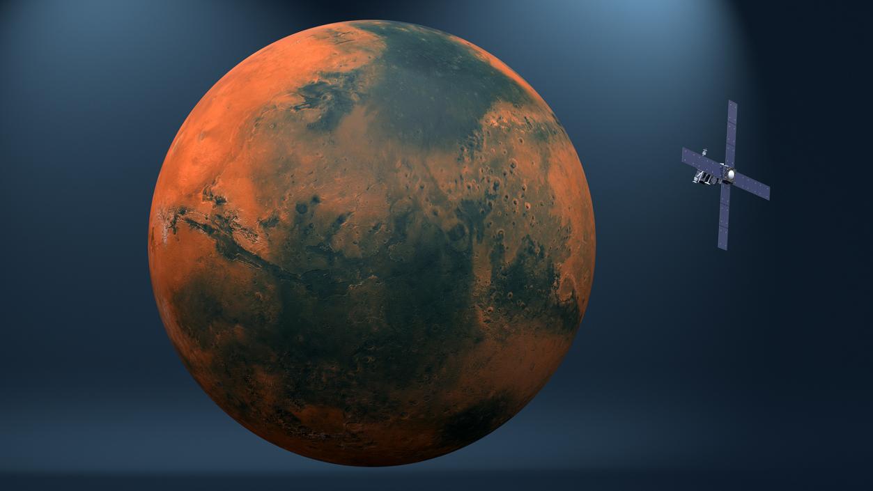 Mars Satellite Orbiting Red Planet 3D model