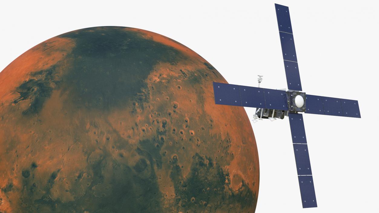 Mars Satellite Orbiting Red Planet 3D model