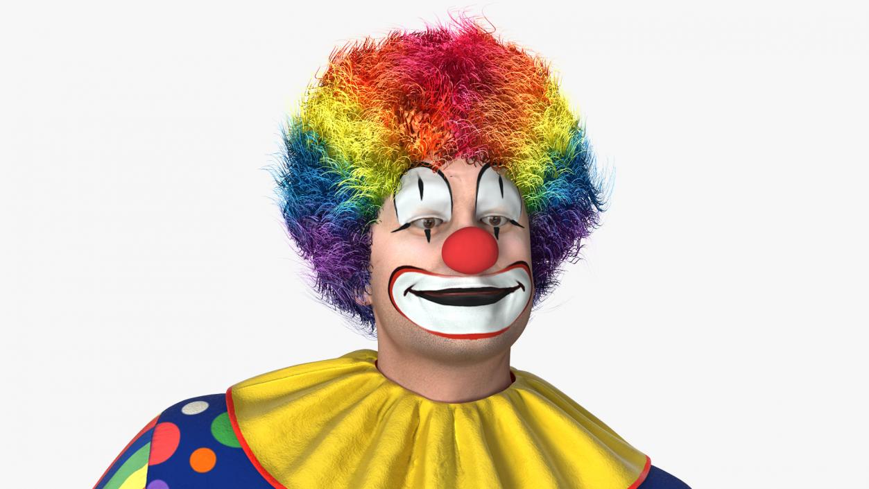 3D model Funny Clown Costume Rigged Fur