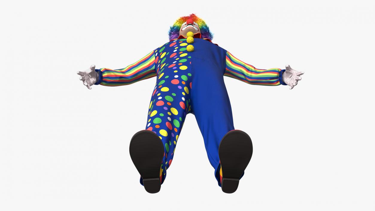 3D model Funny Clown Costume Rigged Fur