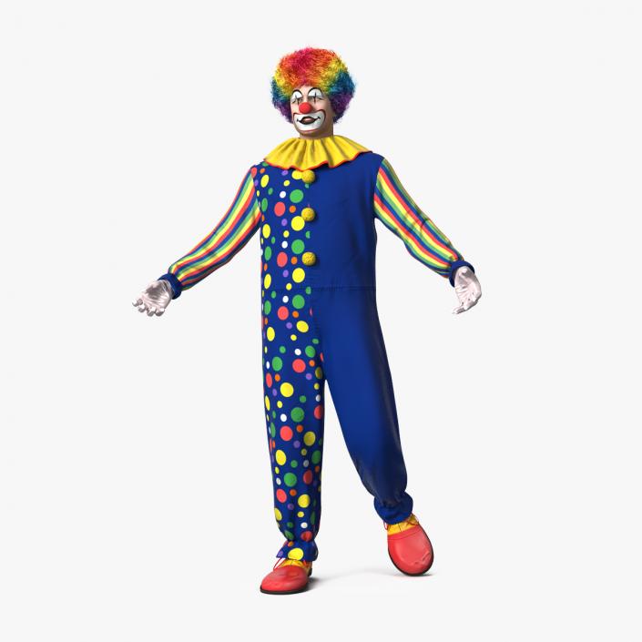 3D model Funny Clown Costume Rigged Fur