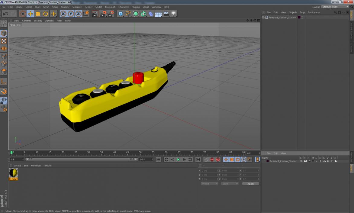 3D Pendant Control Station model