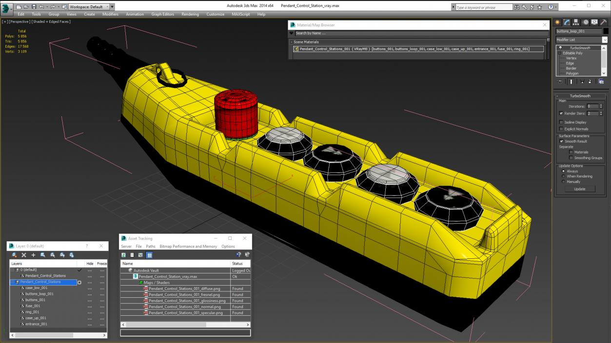 3D Pendant Control Station model