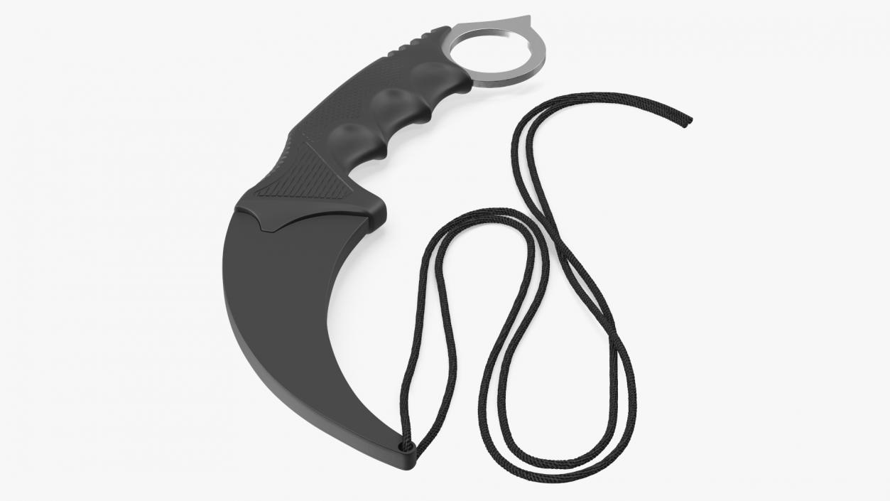 Tactical Karambit Knife Steel in Sheath 3D model