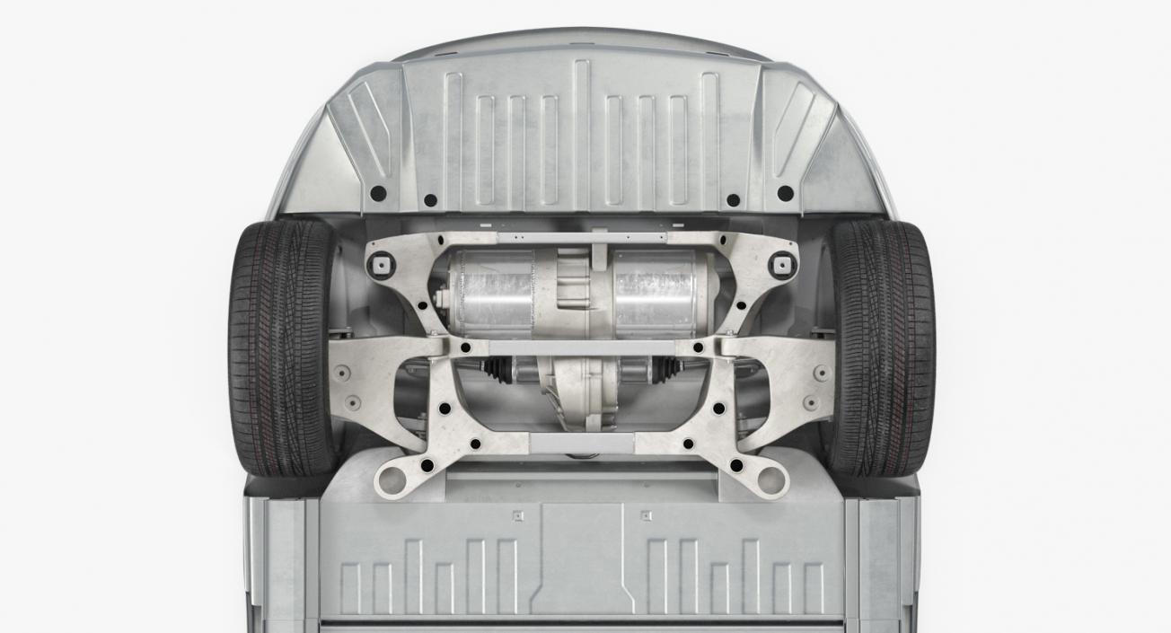 3D Tesla Model S Frame and Chassis Rigged model