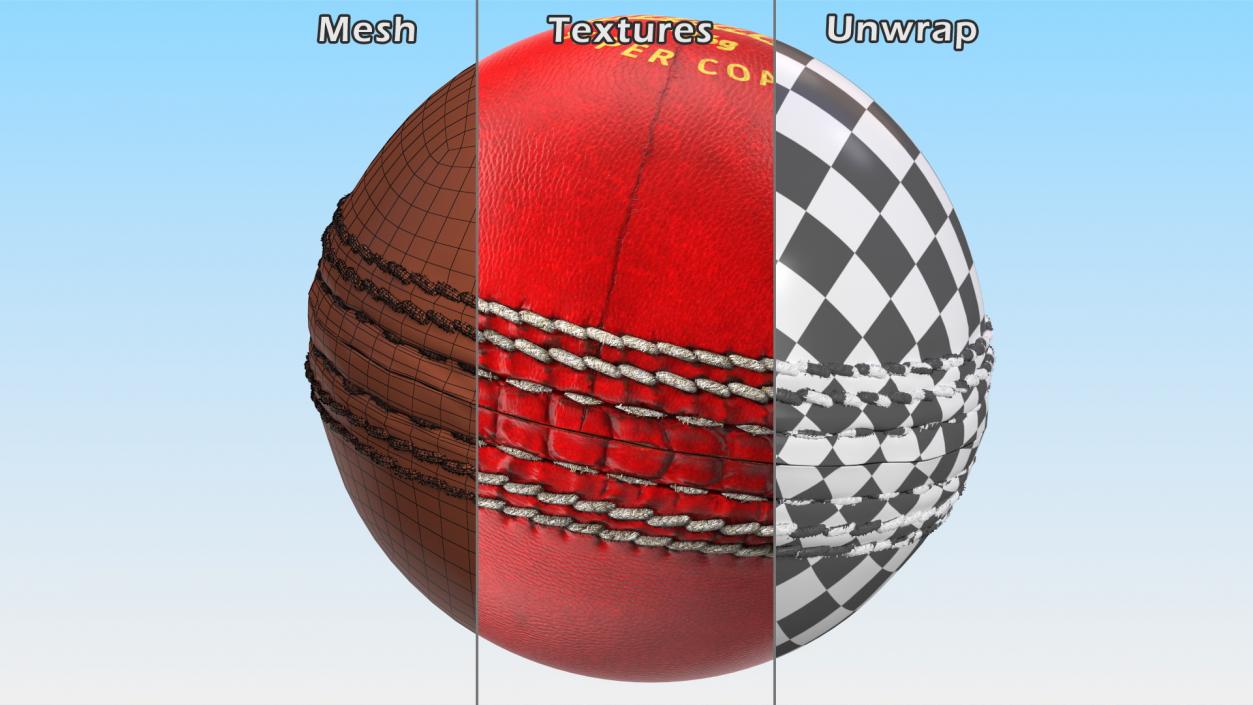 Cricket Ball Kookaburra Menace Fur 3D model