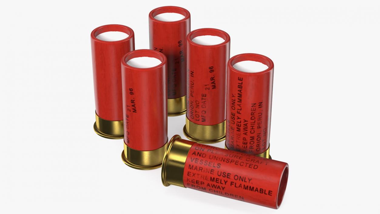 Orion Marine Aerial Flares 12 Gauge Shells 3D