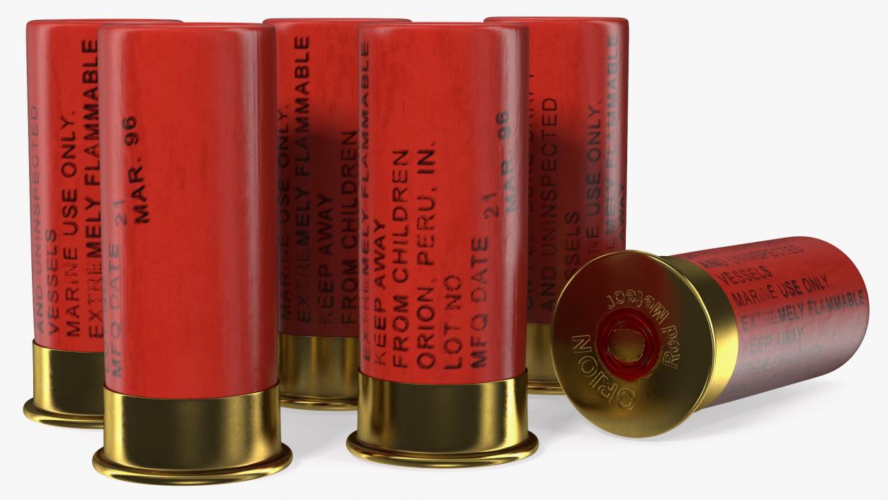 Orion Marine Aerial Flares 12 Gauge Shells 3D