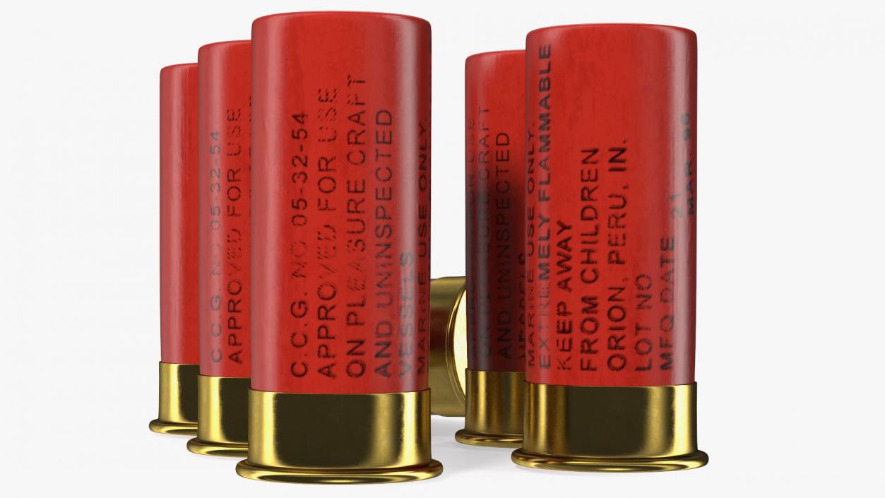 Orion Marine Aerial Flares 12 Gauge Shells 3D