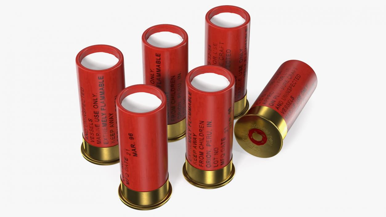 Orion Marine Aerial Flares 12 Gauge Shells 3D