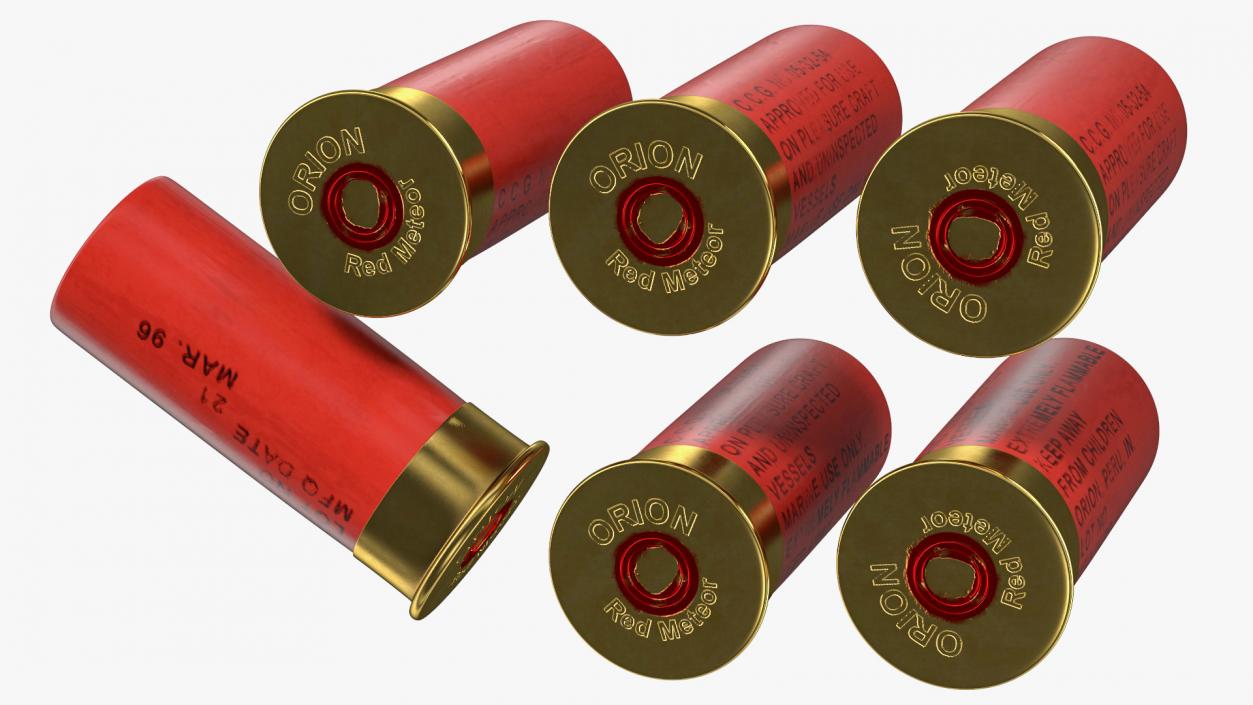 Orion Marine Aerial Flares 12 Gauge Shells 3D