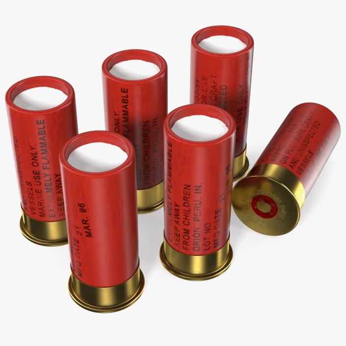 Orion Marine Aerial Flares 12 Gauge Shells 3D