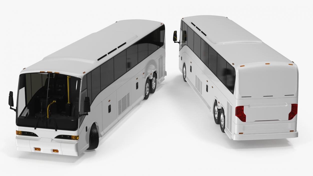 3D model Charter Bus Rigged 2