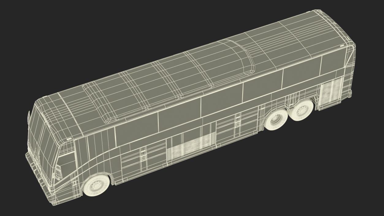 3D model Charter Bus Rigged 2