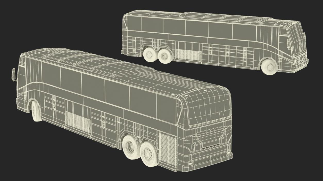 3D model Charter Bus Rigged 2