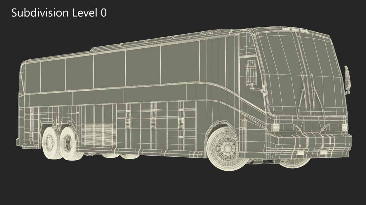 3D model Charter Bus Rigged 2