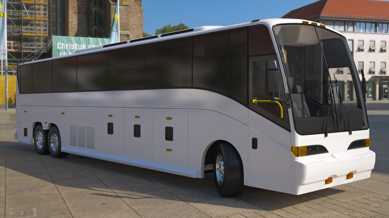 3D model Charter Bus Rigged 2