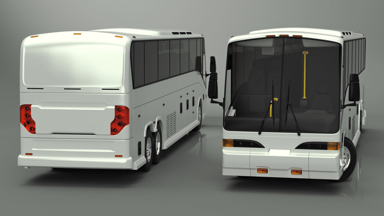 3D model Charter Bus Rigged 2