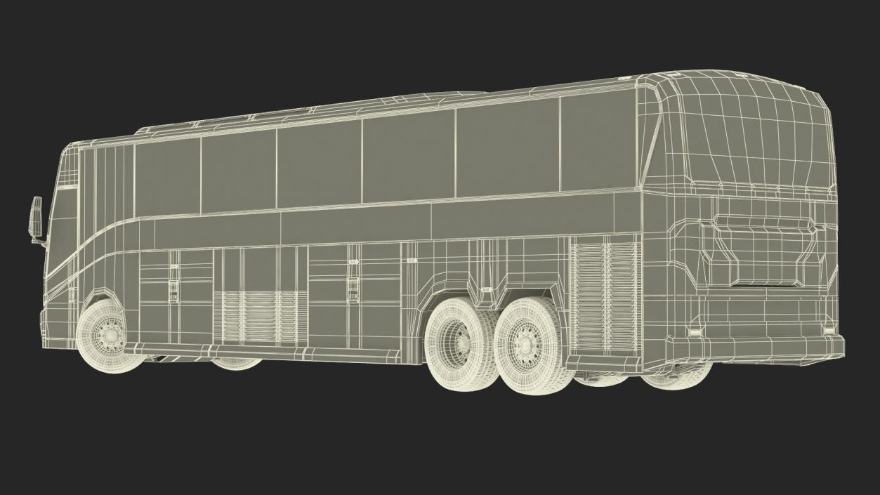 3D model Charter Bus Rigged 2