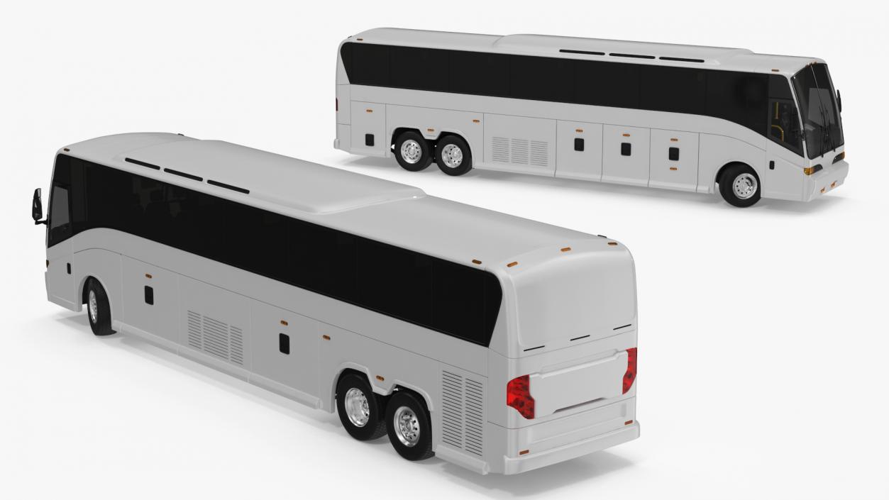 3D model Charter Bus Rigged 2