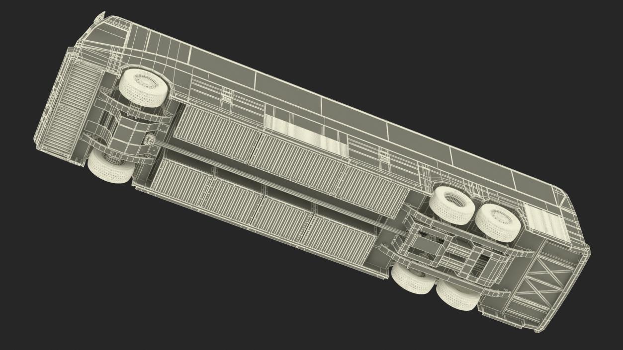 3D model Charter Bus Rigged 2