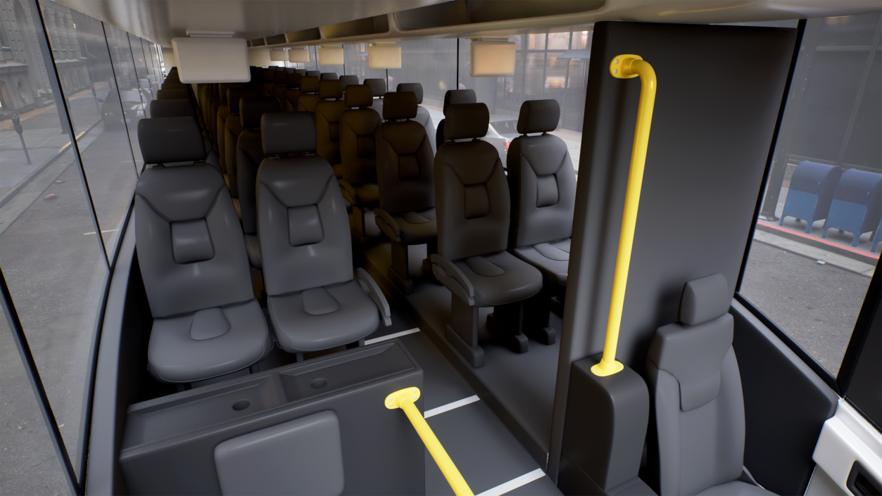 3D model Charter Bus Rigged 2